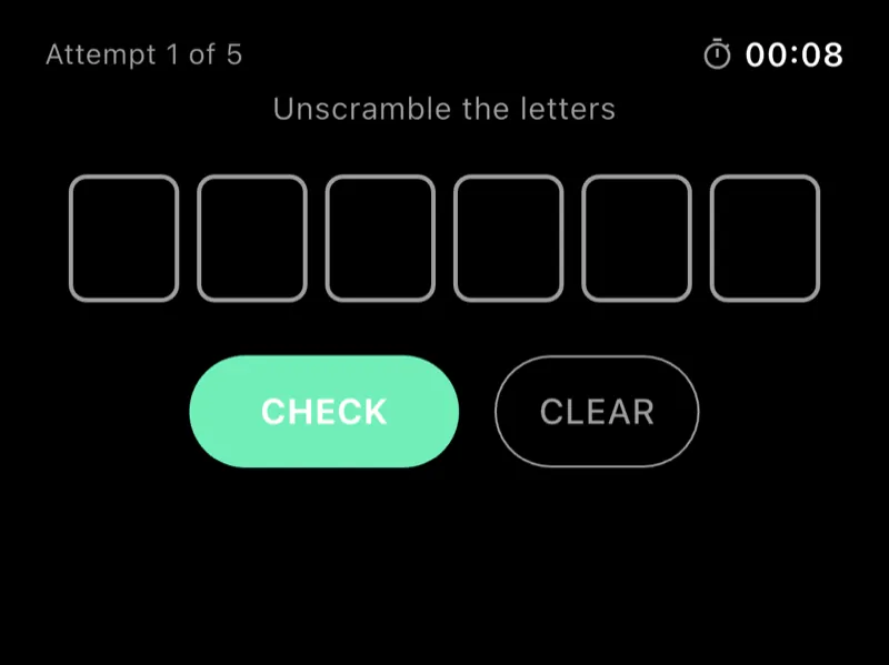 Daily Anagram in the IronCircles app